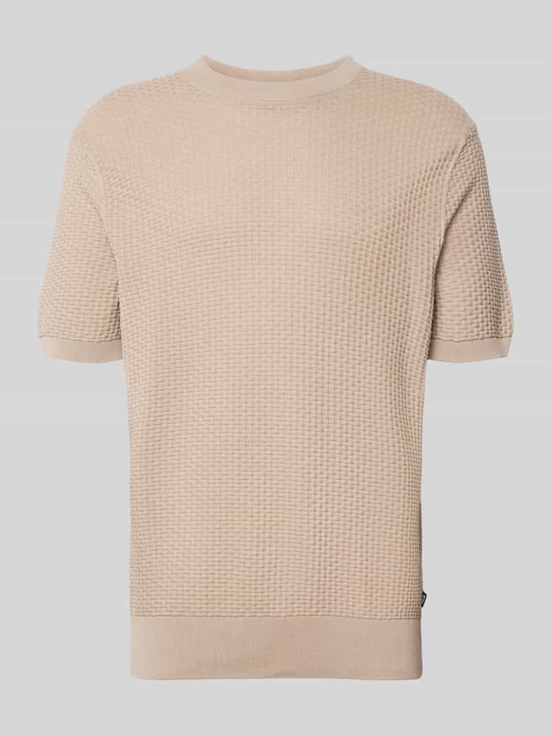 Koszulka z dzianiny o kroju regular fit z czystej bawełny model 'H-NILTON'