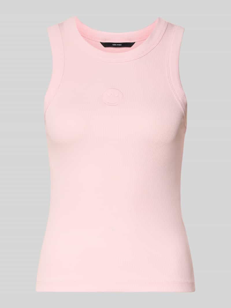 Top na ramiączkach o kroju slim fit z mieszanki bawełny model 'SMILE CAISA TANK TOP'