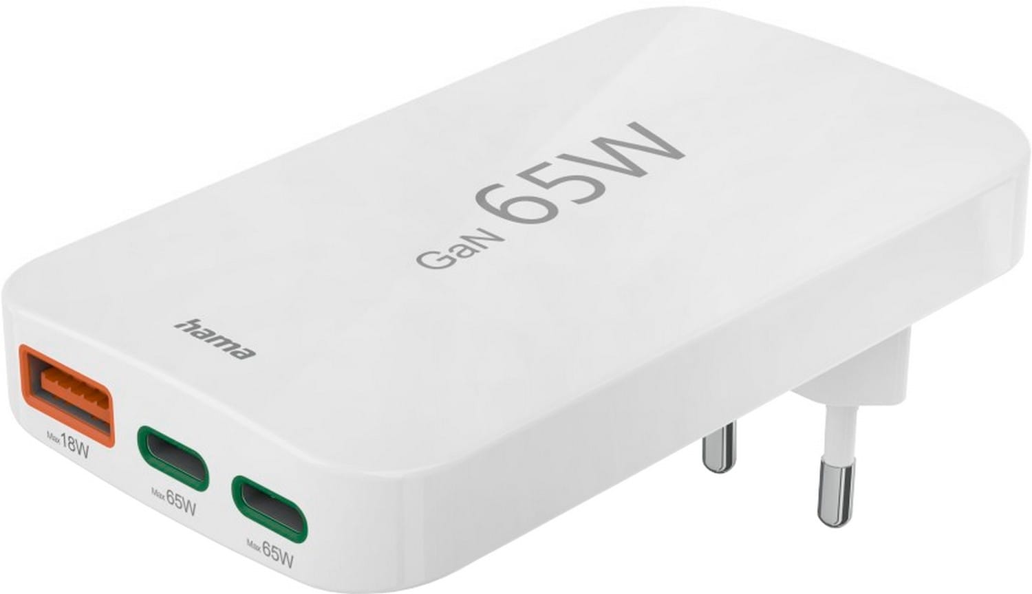 Hama 65W 2xUSB-C, 1xUSB-A PD składana