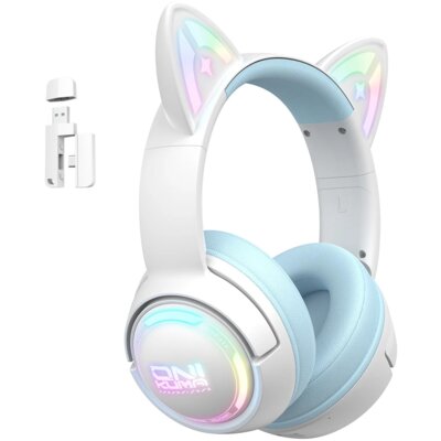 ONIKUMA GT838 Nauszne Biało-niebieski