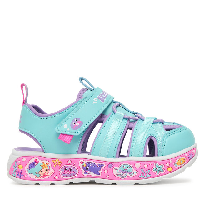Sandały Skechers Play Scene Splash - Cute Crew 303162N/TQLV Niebieski