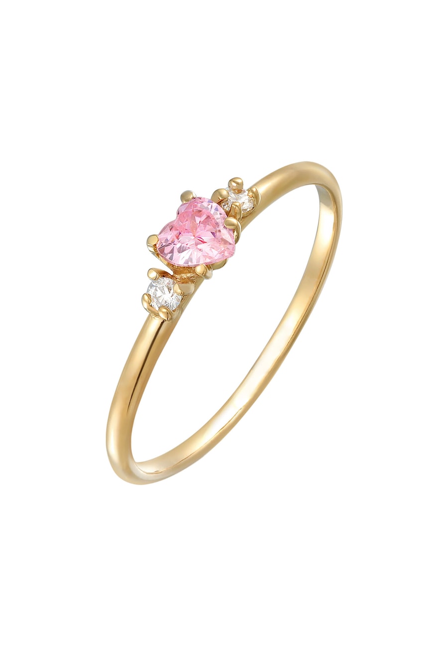 Elli Damski pierścionek zaręczynowy Serce z cyrkoniami ze srebra próby 925 Sterling Silver Pierścionki 1 ct