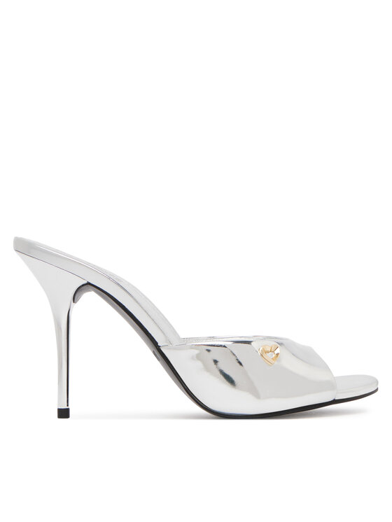 LOVE MOSCHINO Klapki JA28209G0OJE090B Srebrny
