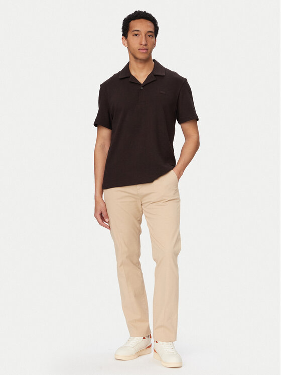 Lacoste Polo DH1969 Brązowy ciemny Classic Fit