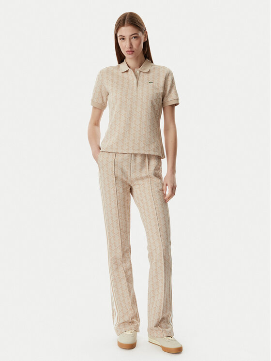 Lacoste Polo DF3364 Beżowy jasny Slim Fit