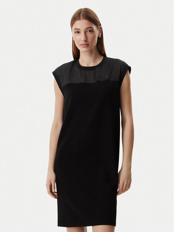 KARL LAGERFELD Sukienka codzienna B2W13033 Czarny Regular Fit