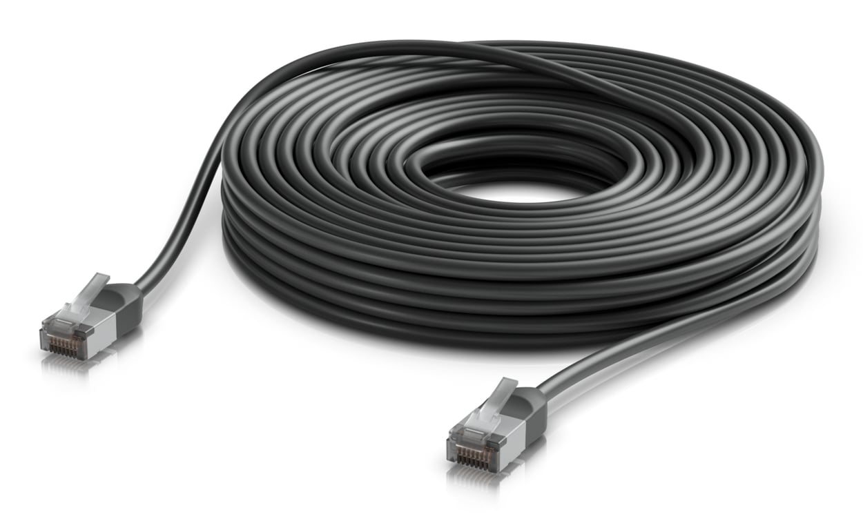 Ubiquiti UACC-Cable-Patch-Outdoor-C6A-15M-BK kabel sieciowy Czarny Cat6a F/UTP (FTP)