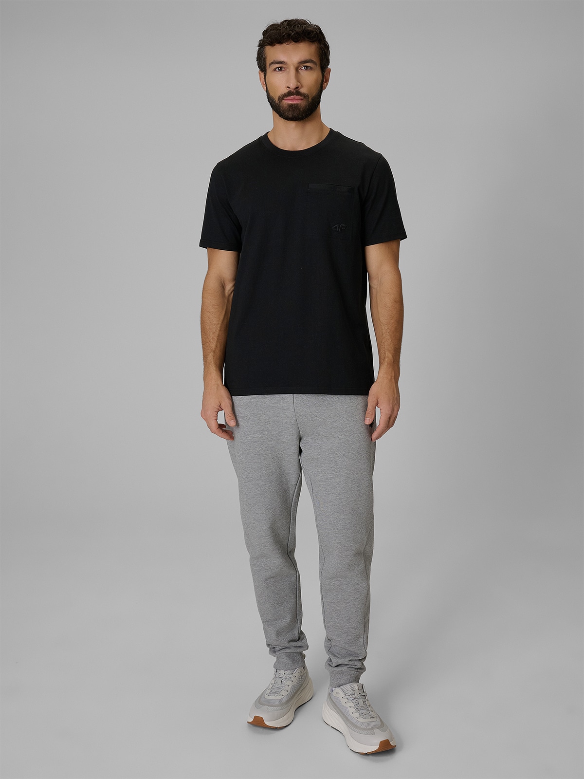 4F Spodnie dresowe joggery męskie - szare XXL