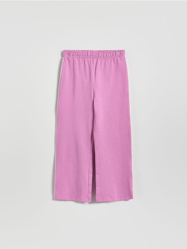 Reserved - Spodnie dresowe z lampasem - fioletowy