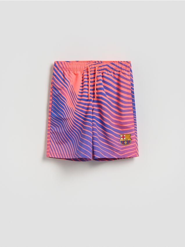 Reserved - Szorty kąpielowe FC Barcelona - pomarańczowy