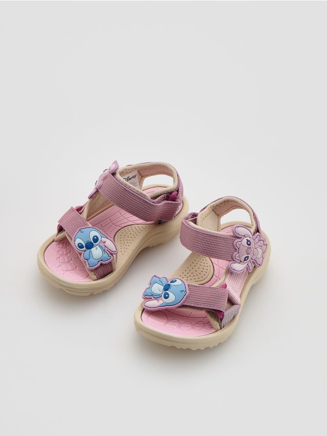 Reserved - Lekkie sandały Lilo i Stitch - pastelowy róż