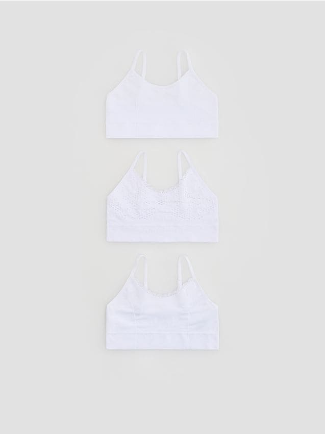 Reserved - Bieliźniany top 3 pack - biały