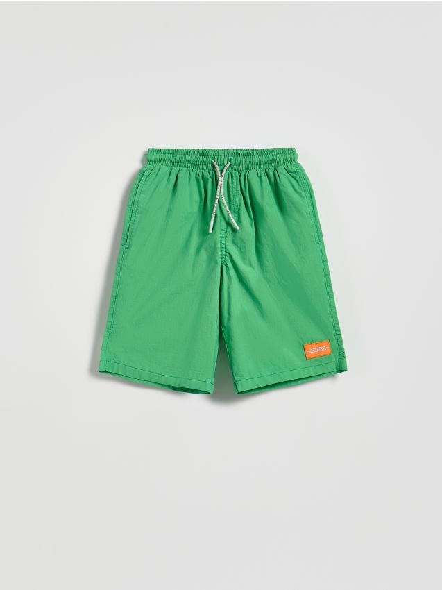 Reserved - Bawełniane szorty - zielony