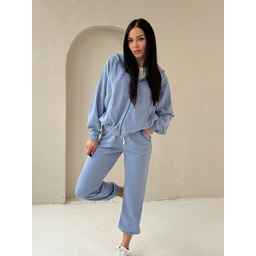 Bluza z kapturem rozpinana kolor blue nowość