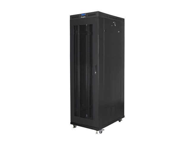Lanberg szafa rack stojąca 19'' 42U 800x1200 drzwi perforowane LCD V2 czarna FF01-8242-23BL