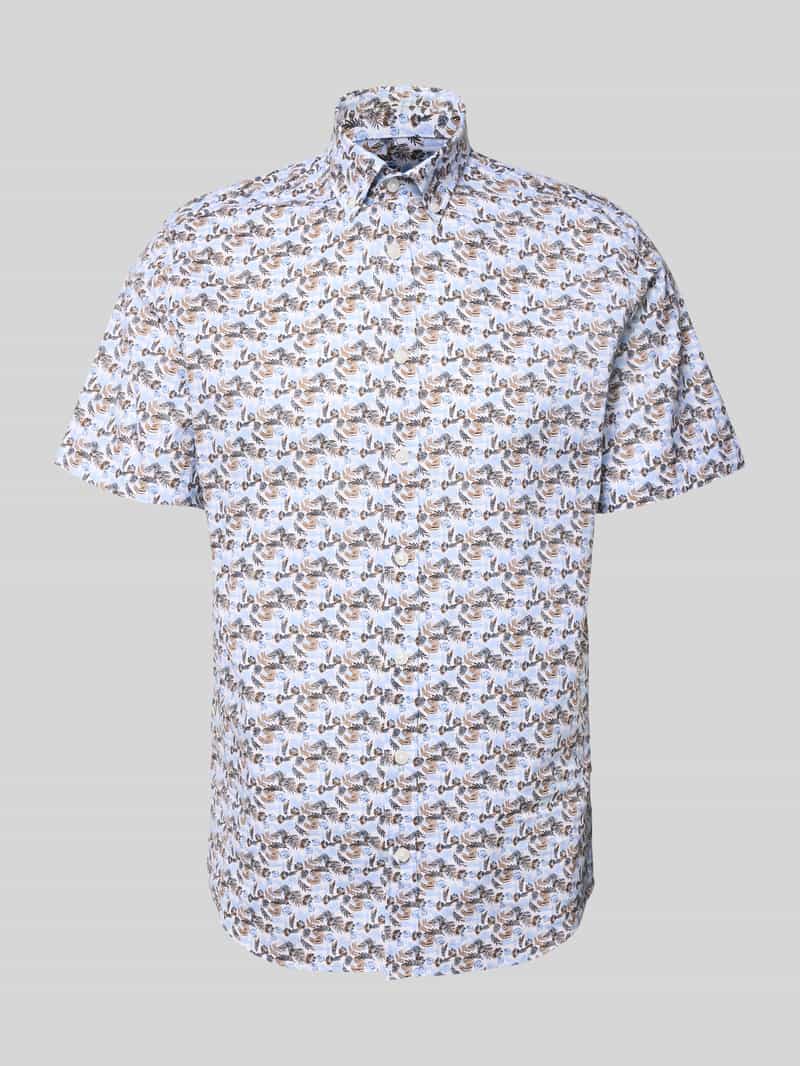 Koszula casualowa o kroju slim fit z kołnierzykiem typu button down