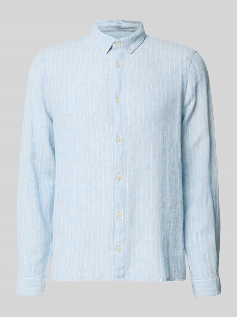 Koszula casualowa o kroju regular fit z mieszanki lnu i wiskozy