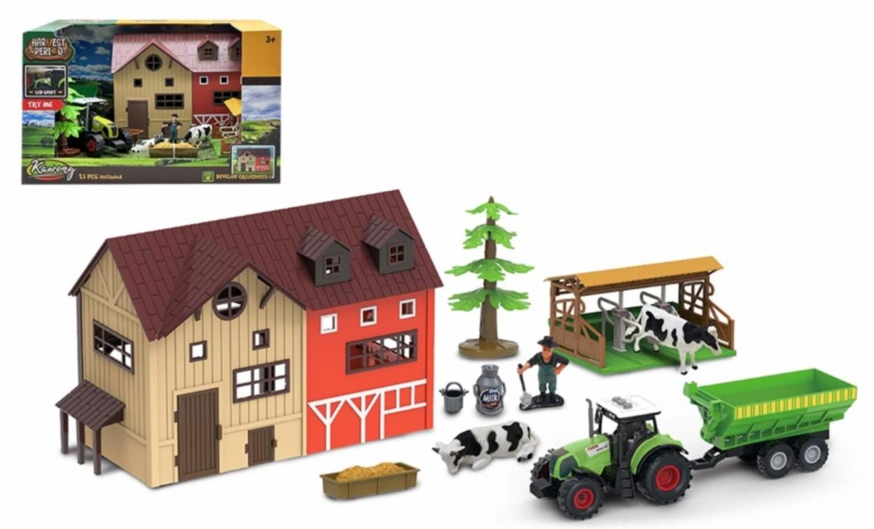 Zestaw farma z traktorem św/dźw 142116 - figurka