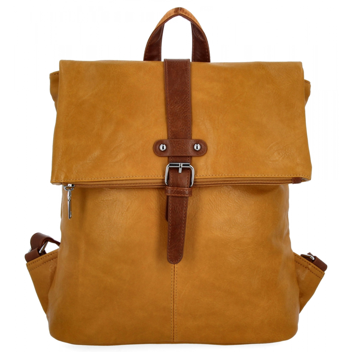 Plecak Damski w Stylu Vintage firmy Herisson 165B312 Żółty