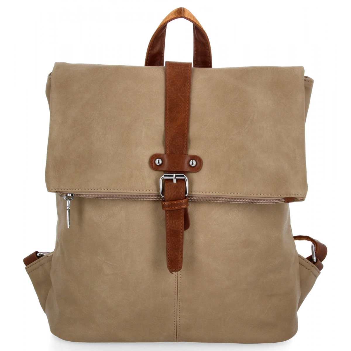 Plecak Damski w Stylu Vintage firmy Herisson 165B312 Ciemno Beżowy