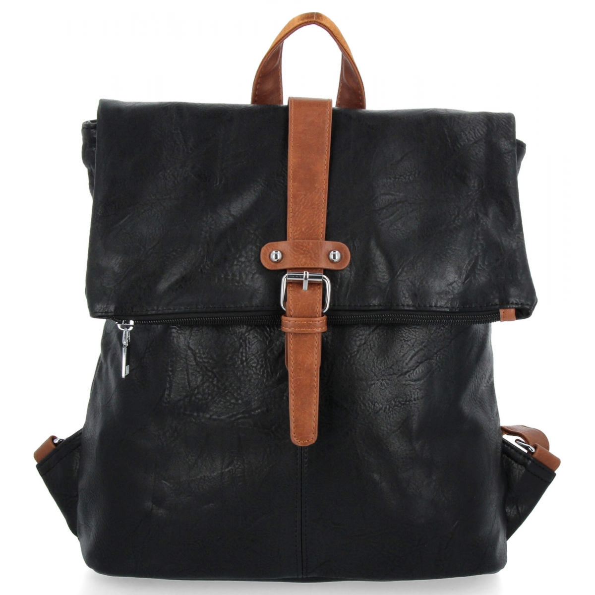 Plecak Damski w Stylu Vintage firmy Herisson 165B312 Czarny/Brązowy