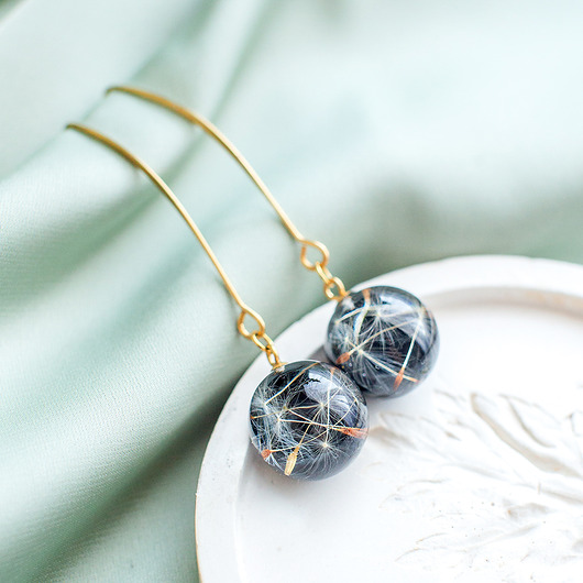 Kolczyki z rzęsek dmuchawca