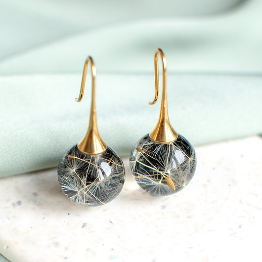 Kolczyki z rzęsek dmuchawca