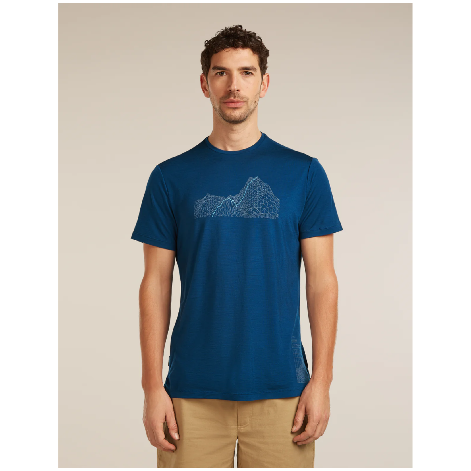 Męska koszulka Icebreaker Merino Blend 125 Cool-Lite™ Sphere SS Tee Beta Rozmiar: M / Kolor: niebieski
