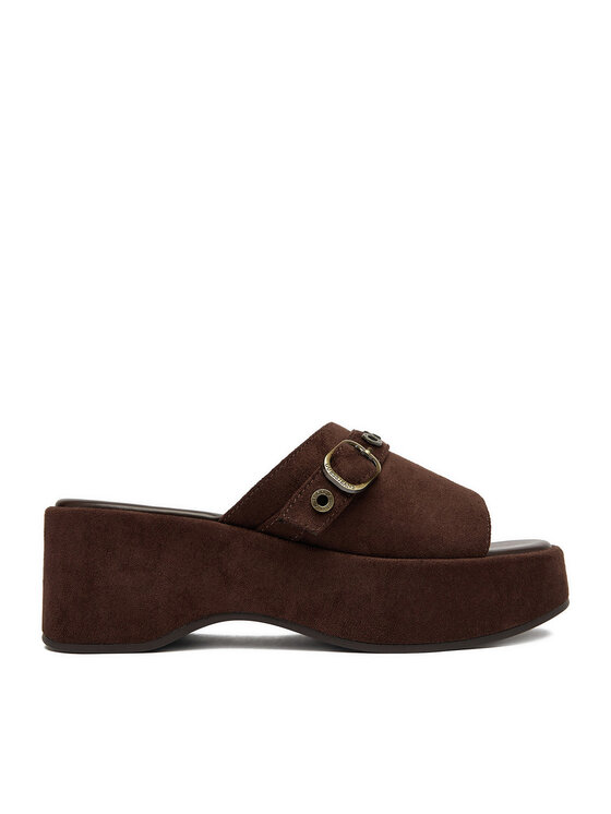 Guess Jeans Klapki CEO-HY20091-1 Brązowy