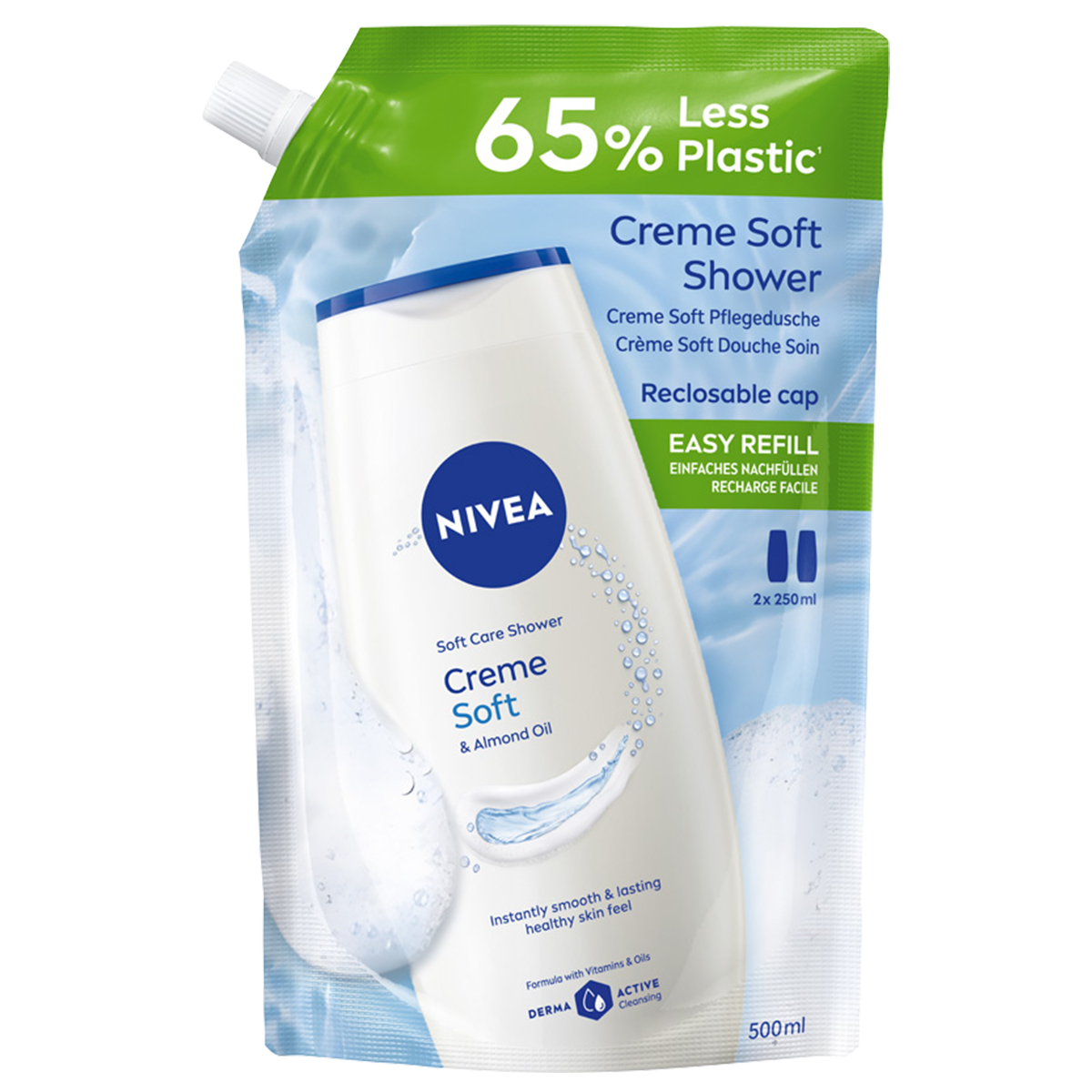 NIVEA Creme Soft Żel pod Prysznic Opakowanie Uzupełniające Refill 500ml