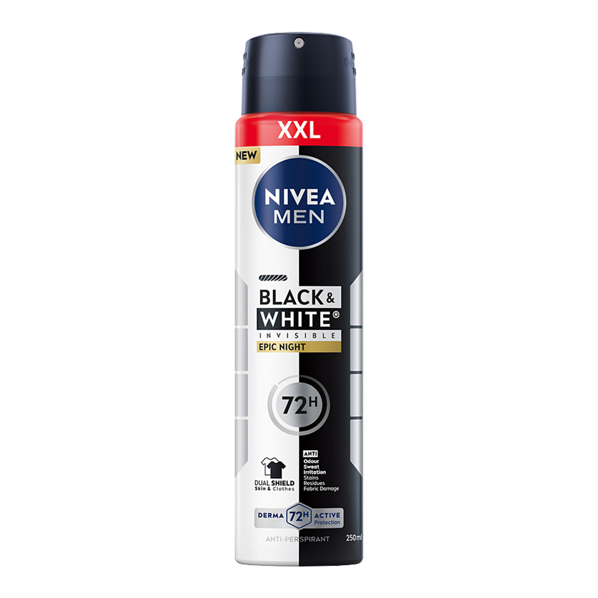 NIVEA Men Black&White Invisible Epic Night Antyperspirant w Sprayu 72h 250ml