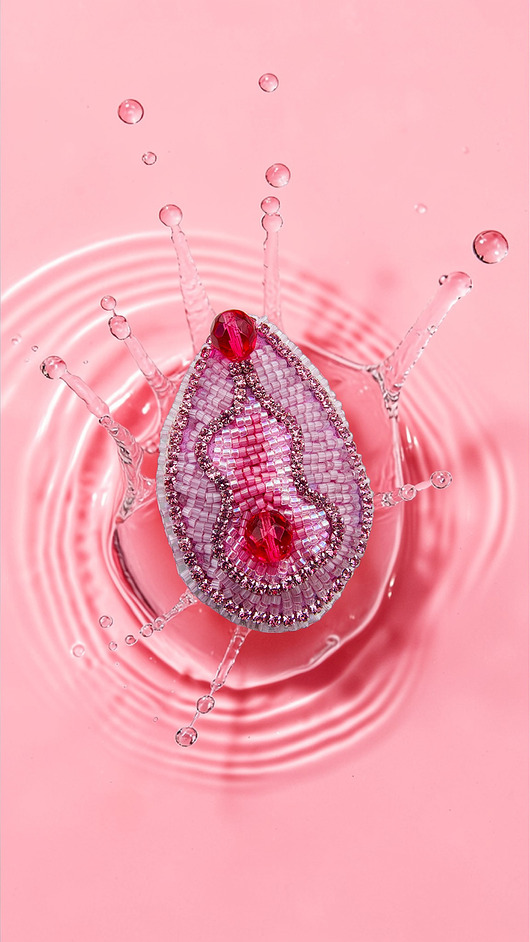 Wyjątkowa broszka Viva la Vulva handmade rękodzieło unikat