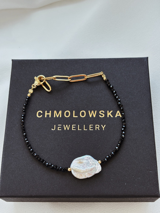 Bransoletka damska Onyks z Perłą