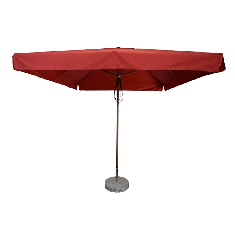 Tempo Style - Parasol ogrodowy Vomero 3x3 m Parasol ogrodowy z aluminium i poliestru 180 g/m² (terakotowy/orzechowy)