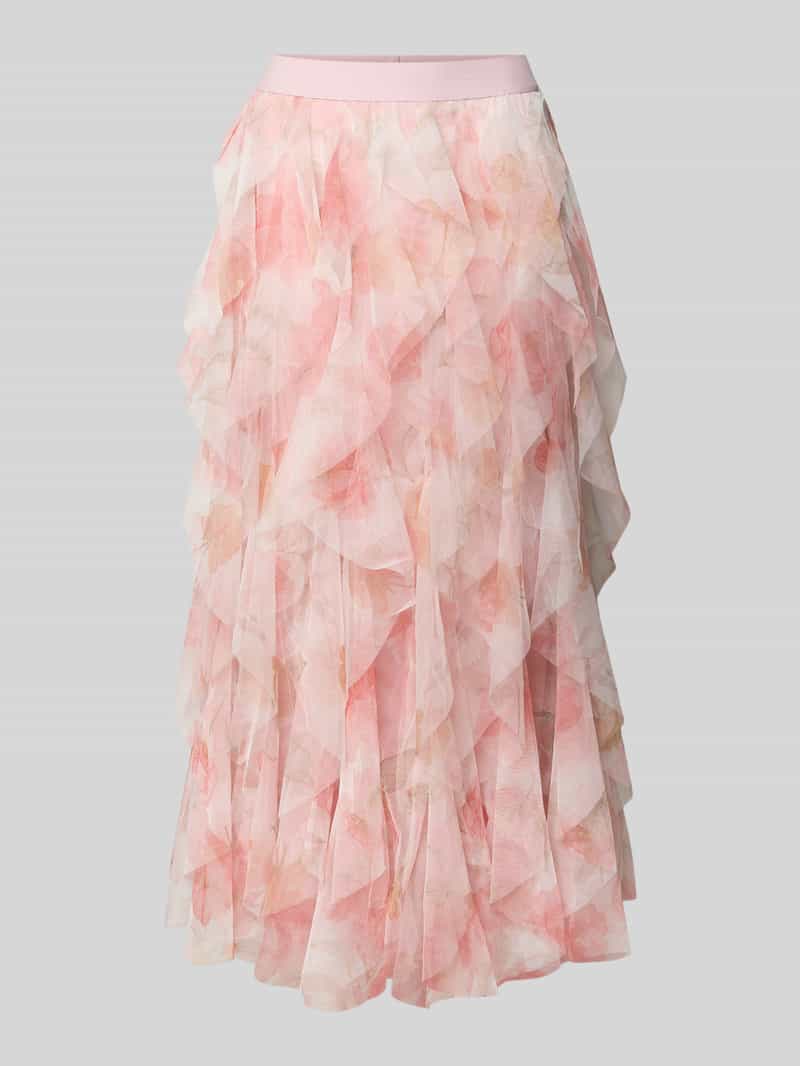 Spódnica maxi w kształcie litery A z falbanami model 'SKY'