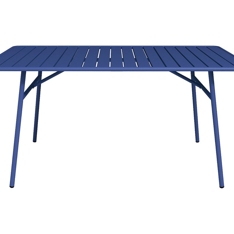 Stół ogrodowy z metalu w kolorze granatowym – dł. 160 cm MIRMANDE