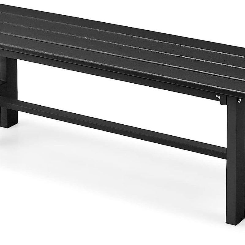 Ławka ogrodowa HDPE z metalową ramą dla 2 osób