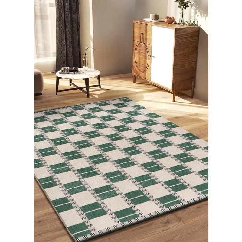 Dywan wewnętrzny prostokątny, zielony / beżowy, 80 x 150 cm, ASTRA geometryczny - ATTICGO