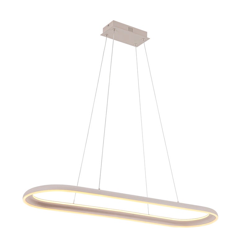 Lampa wisząca Cashmere oval LED 10500 lm 80 W neutralna barwa kaszmirowa Goldlux