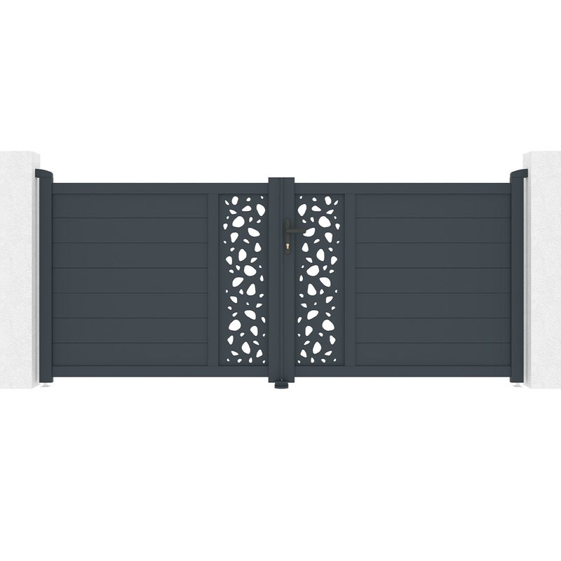 Brama skrzydłowa 3m SUNNY H.120 aluminium szare