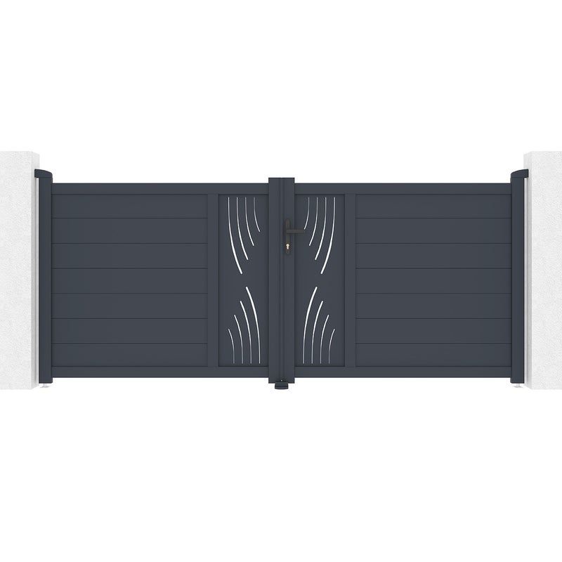 Brama skrzydłowa 3m VELETA H.120 aluminium szare