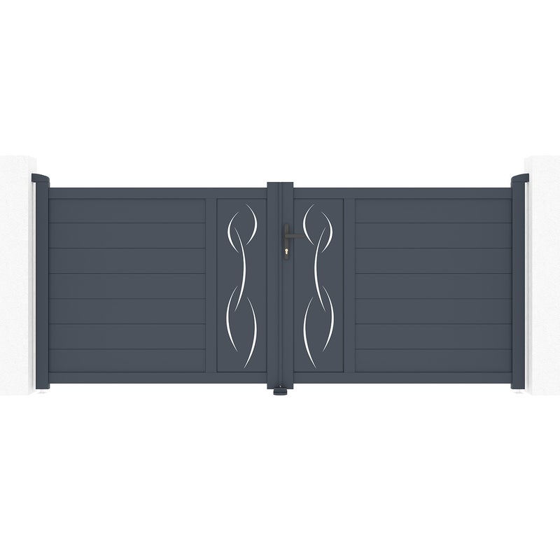 Brama skrzydłowa 3m LIFE H.120 aluminium szare