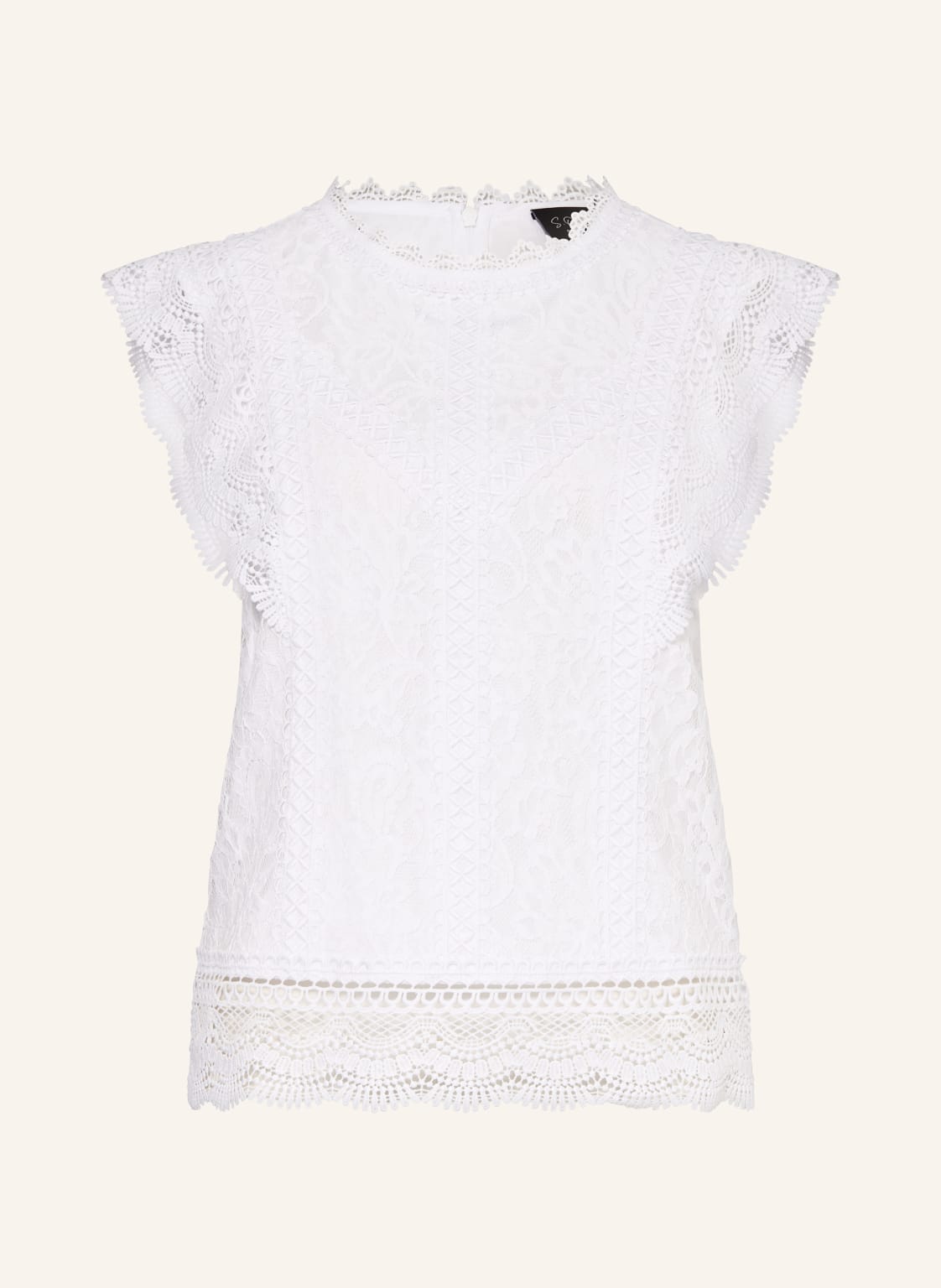 S.Oliver Black Label Bluzka Z Koronki weiss