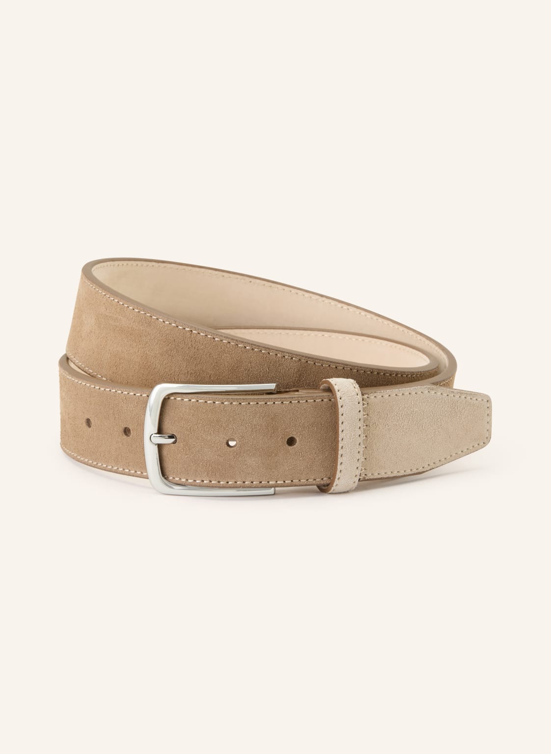 Lindenmann Skórzany Pasek beige