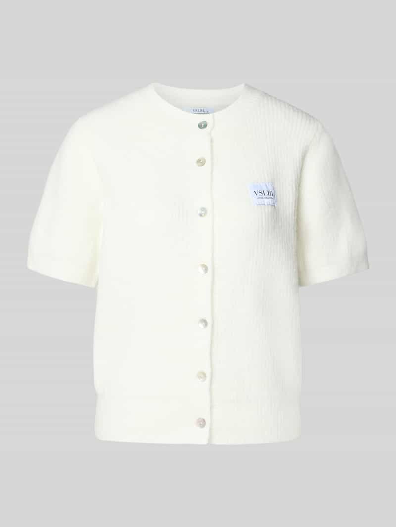 kardigan rozpinany o kroju regular fit z mieszanka wiskozy model 'MONA'