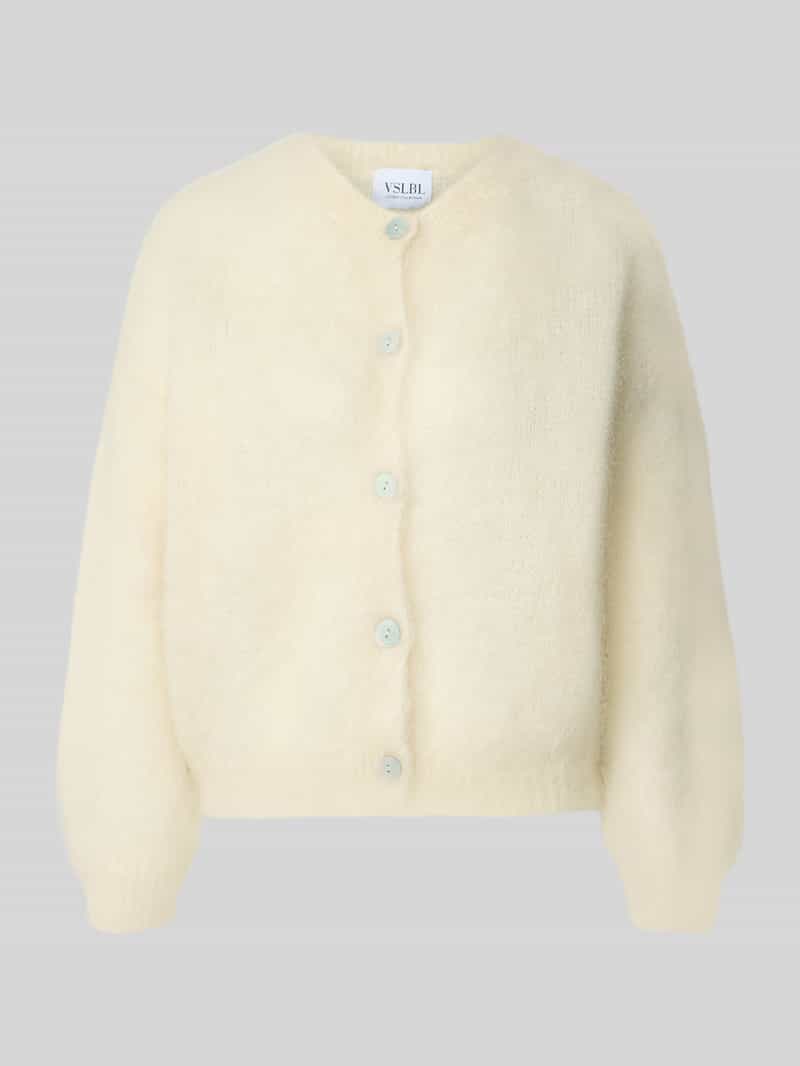 Kardigan rozpinany o kroju loose fit z mieszanki moheru model 'AMANDA'