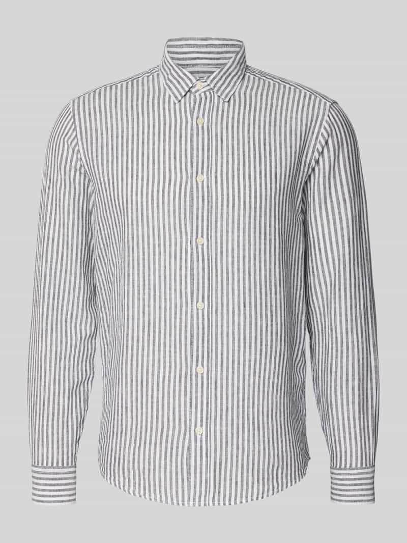 Koszula casualowa o kroju regular fit z mieszanki lnu i bawełny model 'CAIDEN'