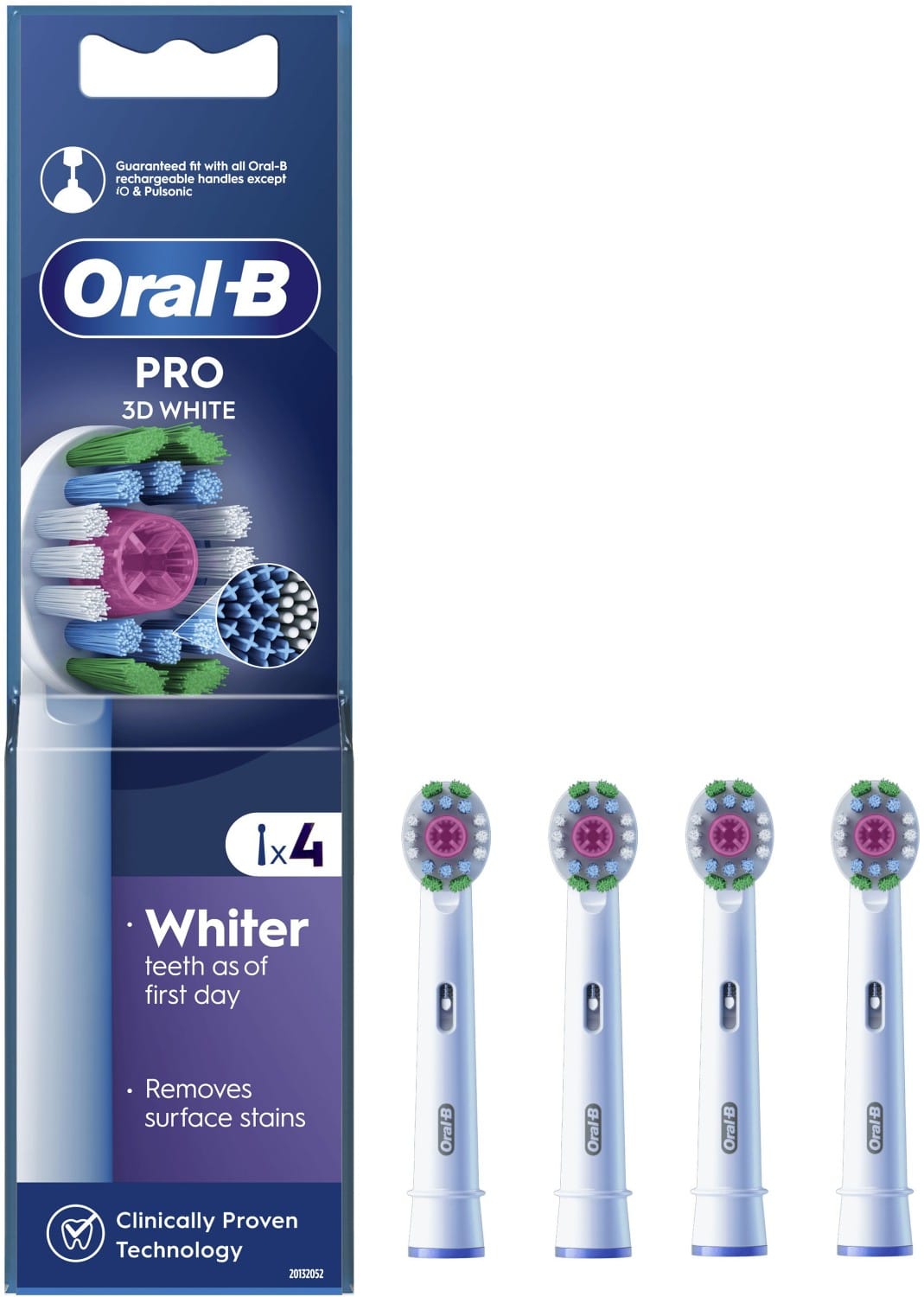 Oral-B Pro 3D White 4 szt. biały