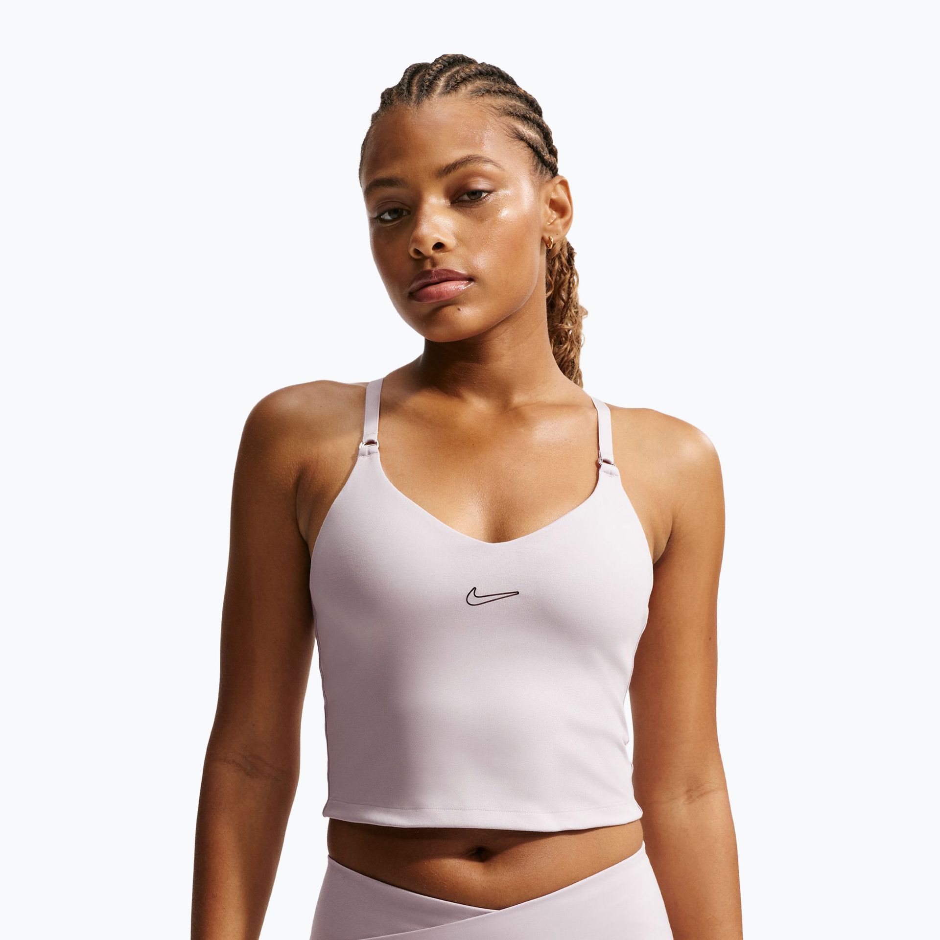 Biustonosz treningowy Nike Light Support Padded platinum violet WYSYŁKA W 24H 30 DNI NA ZWROT