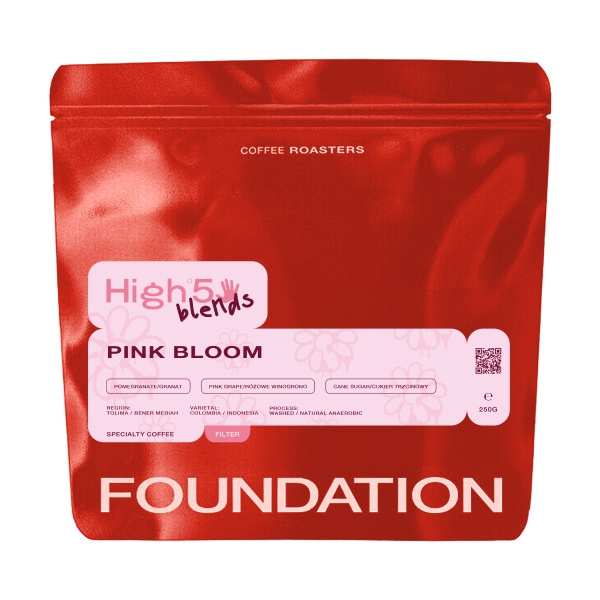 Kawa ziarnista Foundation Coffee Roasters High5 Blend Pink Bloom Filtr 250g